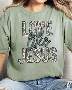 Camo Love Like Jesus Comfort Colors Adult Ring-Spun Cotton Tee