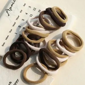 50pcs Soft Hair Ties,Seamless Elastic Hair Ties,Hairbands,2inch,Elegant High Stretch Hair Tie Solid,Color,Gentle Hair Elastics for Women, No Damage, No Pull, for Gym, Workout& Everyday Wear