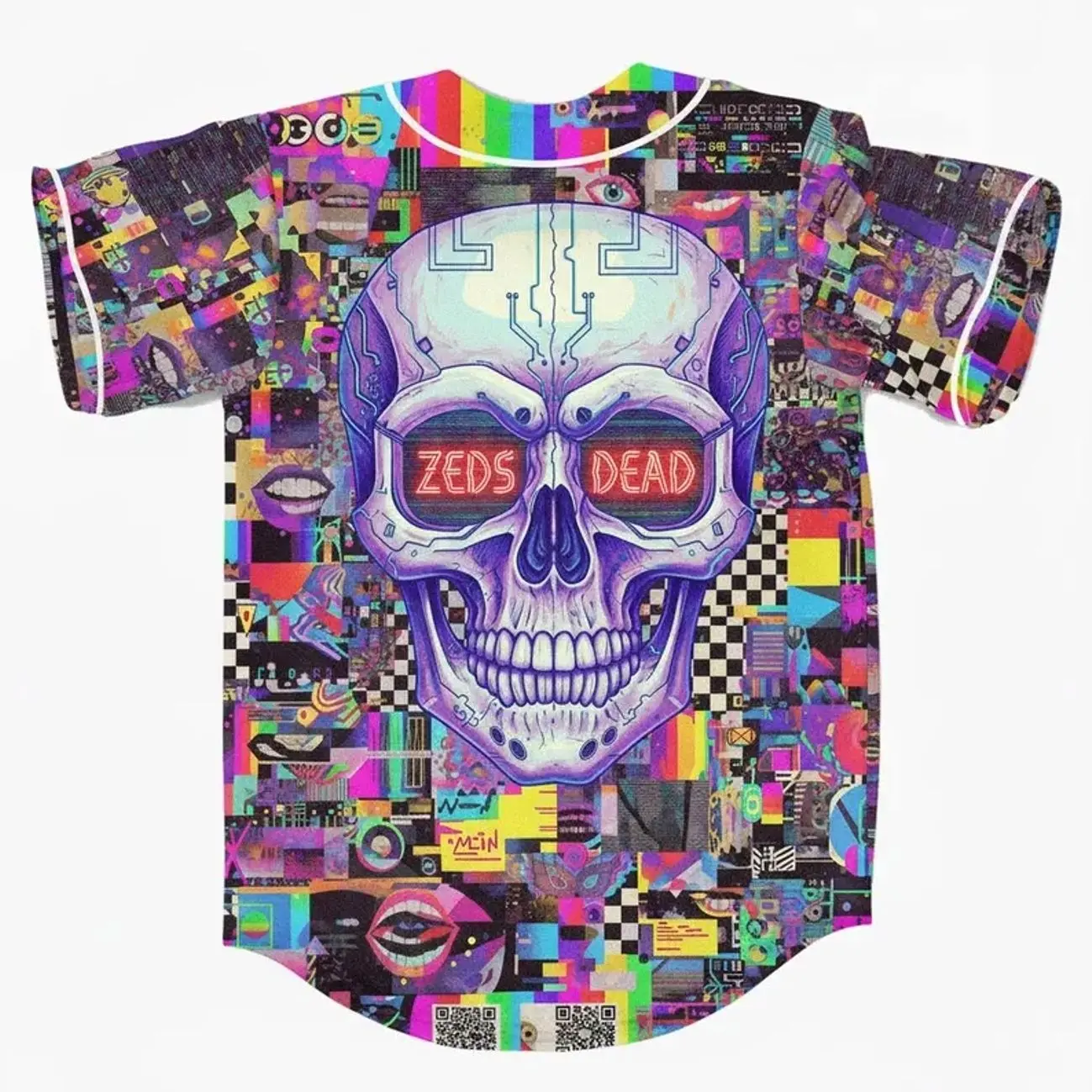 Zeds Dead Neon Afterlife Edm Rave Jersey – Cyber Skull Edition 40