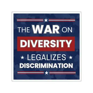 War On Diversity Sticker,  Anti Trump Sticker, Social Justice Stickers, Political Sticker