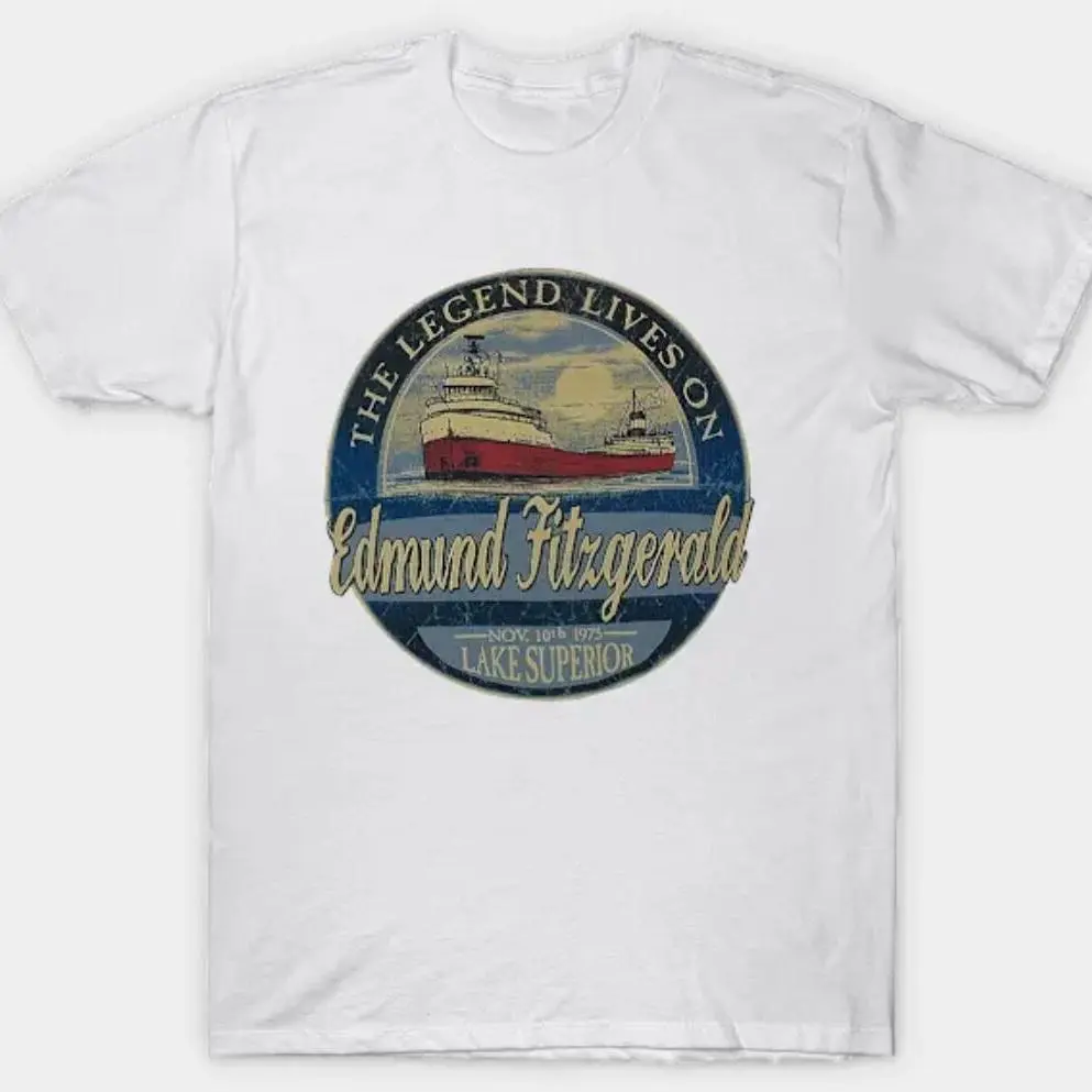Edmund Fitzgerald Gordon Lightfoot Freighter Y2k Graphic Tee, Fitzgerald Freighter Unisex T-Shirt, Perfect for Fans