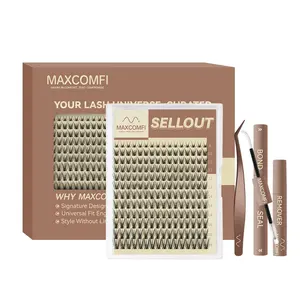MaxComfi Petite Subtle Lashes - Sellout Puppy Flora Style Cosmetic DIY Eyelashes Kit, Gentle, Comfortable, Long-Lasting, Waterproof, Super Soft, Thin Band, Natural Daily Volume, Beginner-Friendly, Easy-to-Apply Summer Essential