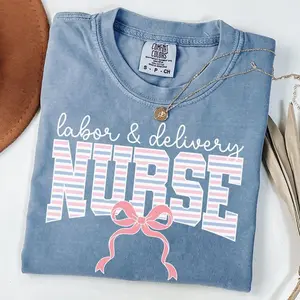 Labor and Delivery Nurse Shirt, Nurse Bow Shirt, Labor and Delivery T-shirts, L and D Gifts, Labor Nurse Tee