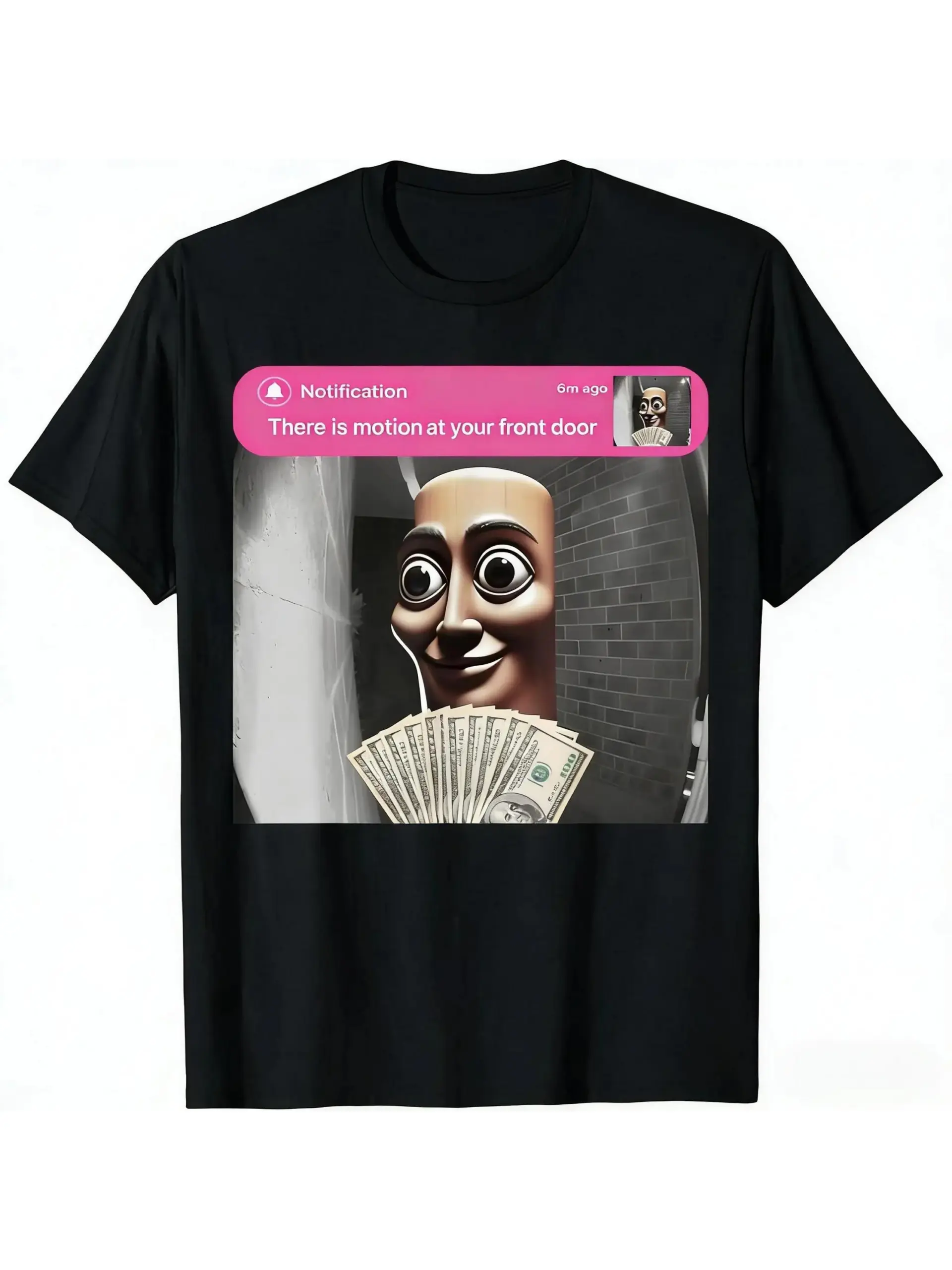 Viral "There Is Motion At Your Front Door" Tee Tung Tung Tung DoorbellMeme Funny Front Door Motion shirt - Short-sleeved T-shirt Casual Cotton Menswear Crew Neck Graphic Top Womenswear Streetwear Crewneck Tshirt