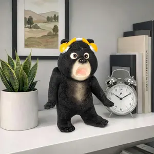 Funny Bear  Desk Decor for Men Women, Quirky  Decor, Funny Gifts 8" Statues for Book Shelf, Novelty Office Decor Accessories for Work, Weird Gag Sculptures Gifts for  Coworkers