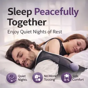 Anti-Snoring Device Side Sleep Trainer, Stop Snoring Aid with Ball, Adjustable Breathable Fabric, Comfortable Soft Ball