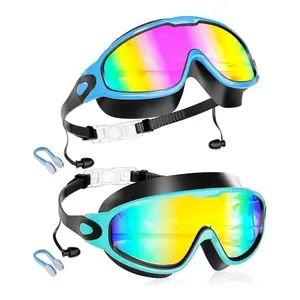New Swimming Goggles 2026, Boys Girls Toddler Large Frame Anti-Fog UV Protection, Set of 2, Ideal Swim Accessories, Swim Glasses