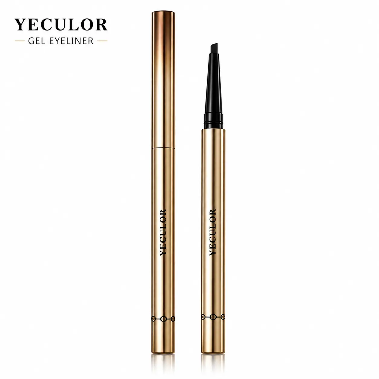 YECULOR Waterproof Gel Eyeliner Pencil, Smudge-Proof Long-Lasting Eye Liner, Ultra-Fine Precision Tip, Smooth Glide Quick-Dry Formula, Winged Eye Makeup, 01 Natural Black，#backtoschool