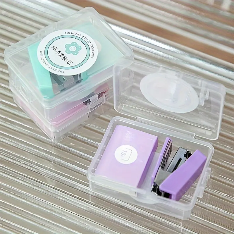 1 set of mini stapler mini school supplies kit mini office supplies kit, including mini stapler, staples and random colors, Classroom Supplies
