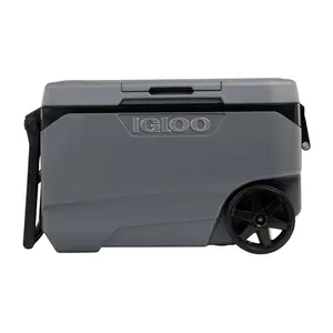 90QT MaxCold Rolling Cooler, 137-Can Capacity, All-Terrain Wheels, Heavy-Duty Poly Construction