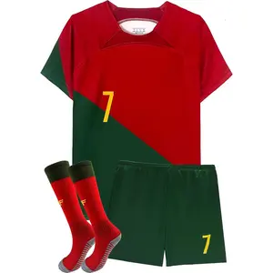 #7 Soccer Jersey Kids Uniform Set for Youth Boys Girls Training Kit Ages 3-13