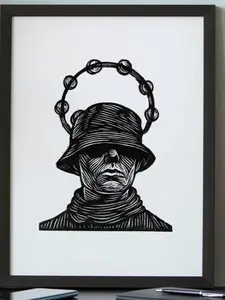 Oasis Comeback 2025 Tour Poster, Liam Gallagher Wembley Art Print, Britpop Wall Art, Music Icon Print, Lino Style Rock Decor