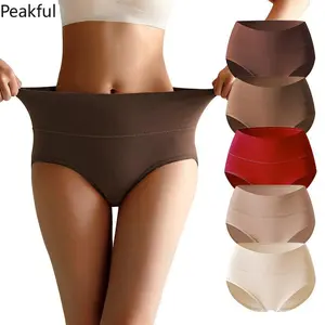 5-Pack High Waist Cotton Briefs for Women Soft, Stretchy & Breathable  Full Coverage Underwear Antibacterial Fabric for Comfort Everyday Wear, Soft Touch for All-Day Comfort