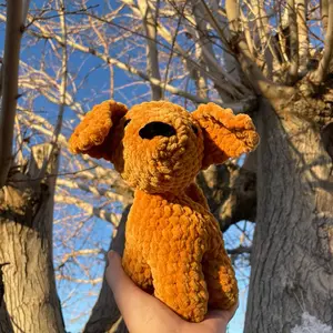 Standing Golden Retriever Dog Crochet Plush