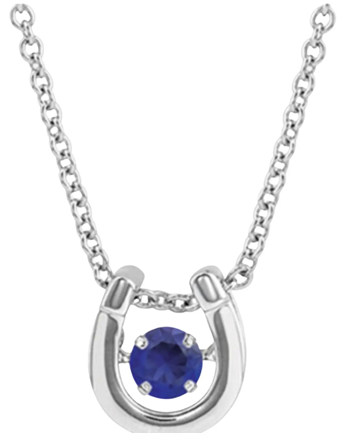 Montana Silversmiths Women's Women'S Dancing Birthstone Horseshoe Necklace - Nc4742-Sep
