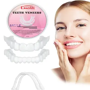 2PCS Clear Aligners for Instant Confident Smile Temporary Oral Hygiene Tools Snap On Teeth Veneers Dentures for Men and Women F433 - Dental Braces