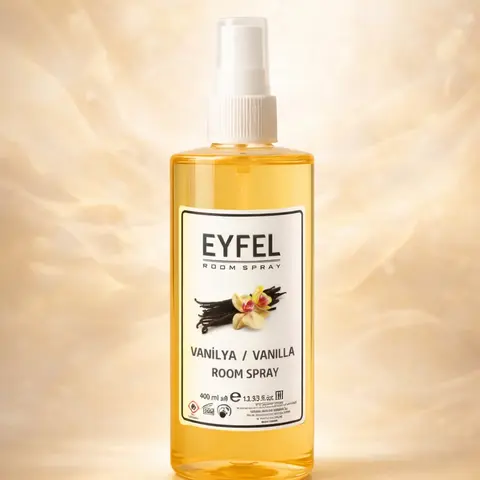 EYFEL Vanilla Scented Room Spray, 400ml/13.52fl oz - Long-Lasting Home Fragrance Air Freshener Spray for Bedroom, Living Room - Warm Sweet Vanilla Aroma