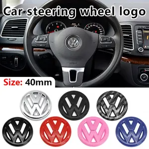 Volkswagen Car Steering Wheel Decoration Patch, Scratch-Resistant Wear-Resistant Badge Sticker, Strong Adhesive, Non-Fading, Fits Golf Polo Tiguan Etc