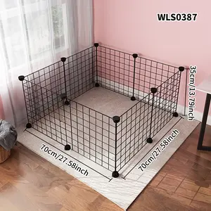 DIY Iron Wire Cage Indoor Outdoor Poultry Partition Net, Chicken Coop Dog House Rabbit Hutch Bird Villa Pig Fence Free Assembly Escape Proof Kennel