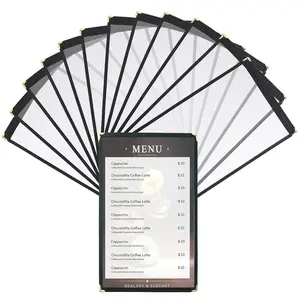 12 Pack 8.5 × 14 Inch Menu Covers, 1 Page 2 View Clear View Menu Sleeves for Kitchen, Restaurant Supplies, Drink, Wine Menu, Transparent Legal Size Menu Holder
