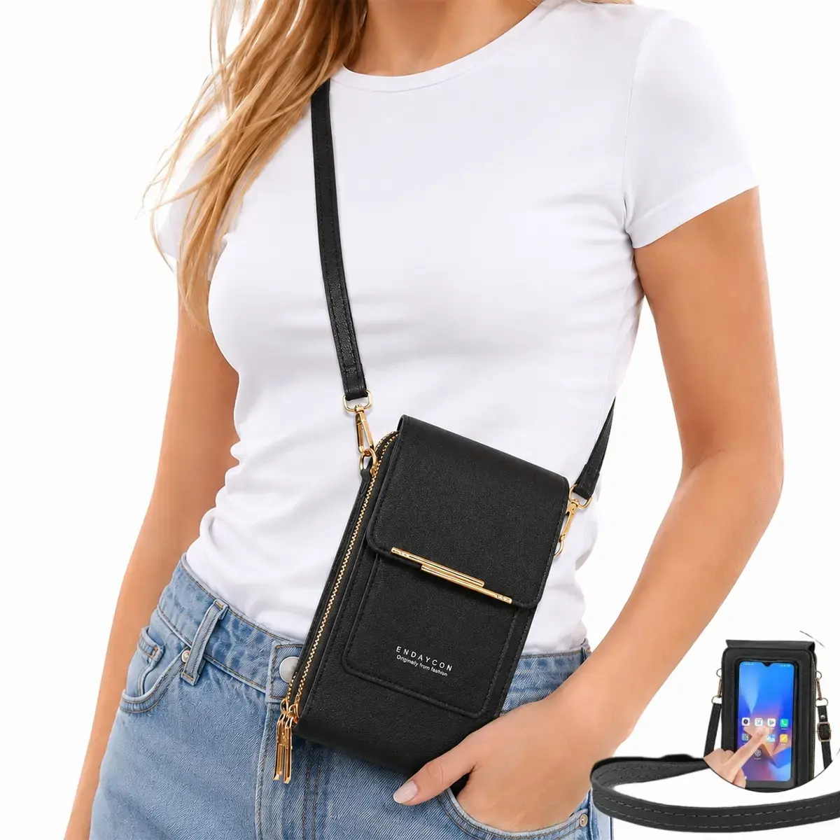 Women's Touch Screen Mobile Phone  Bag 2026 New Fashion Key Change Bag,You can reply to the message without taking out your phone,Stylish and versatile, a perfect birthday gift