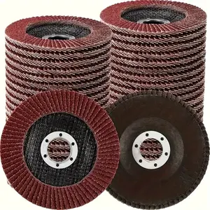 10pcs Zirconia Flap Discs 4-1/2 Inch, 40-120 Grit, 4.5 Inch Flap Disc, 7/8" Arbor, Woven Construction, Plastic Film Backing, for Wood & Metal Sanding