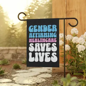 Trans Flag Gender Affirming Healthcare Protect Trans Kids Sign Queer Rights Garden Flag Transgender Flag Gay Protest LGBTQIA Ally Yard Sign A53