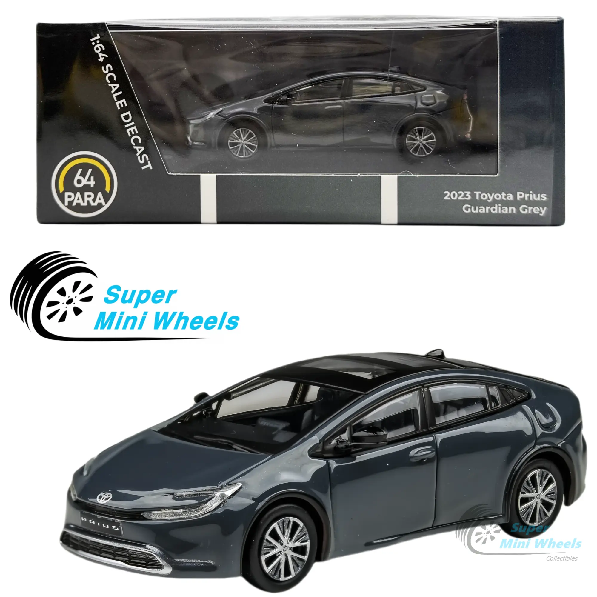 PARA64 1:64 2023 Toyota Prius Guardian Grey