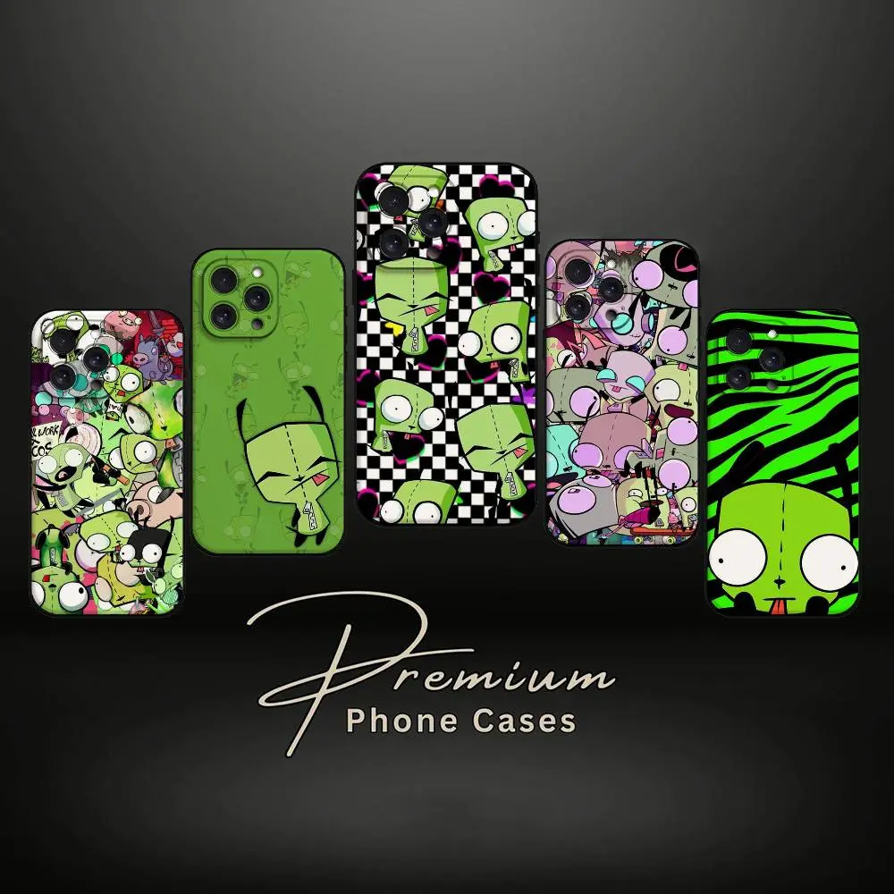 I-InvaderS Z-Zim Phone Case Shockproof Case For IPhone 17 11 13 15 14 16 Pro Max 12 Mini 8 Plus XR X XS & Samsung Galaxy S26 Ultra S25 S24 S23 S22 S21 Plus Matte Funda Phone Cover