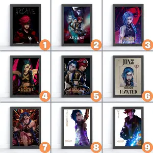 Arcane Poster – Jinx, Vi, Jayce & More | League-Inspired Wall Art | LOL Poster | Gammer Poster Decor