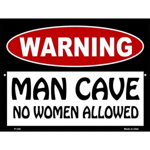 Man Cave No Woman Allowed Metal Novelty Parking Sign