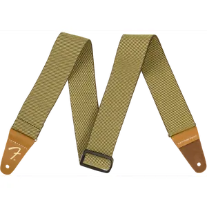 Genuine Fender WeighLess Stretch/Elastic Tweed Guitar Strap, Yellow Tweed