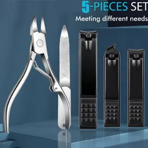 5pcs Cuticle Pusher, Gel Nail Polish Remover Tool, Professional Cuticle Remover, Manicure Pedicure Tools, Dead Skin Pusher Remover Including Storage Box
