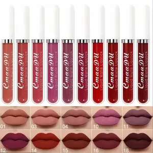 10Pcs Velvet Matte Lip Glaze Waterproof Long Lasting Non-Stick Cup Lipstick Easy To Apply Lip Gloss Makeup Set For Beginners Lip Color Lip Care