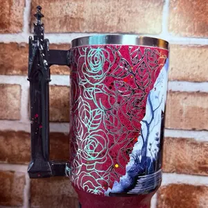 Gothic Tower Handle for 40oz Stanley Tumbler - Stylish Gothic Design, Perfect Fit, Durable Material, Easy Installation, Ideal for Upgrade - Drinkware