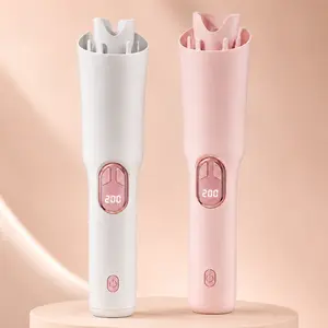 32mm Cordless Hair Waver Curling Iron, USB Rechargeable Ceramic Hair Curler, Portable Travel Curling Wand for Beach Waves, Short & Long Hair Styling Tool