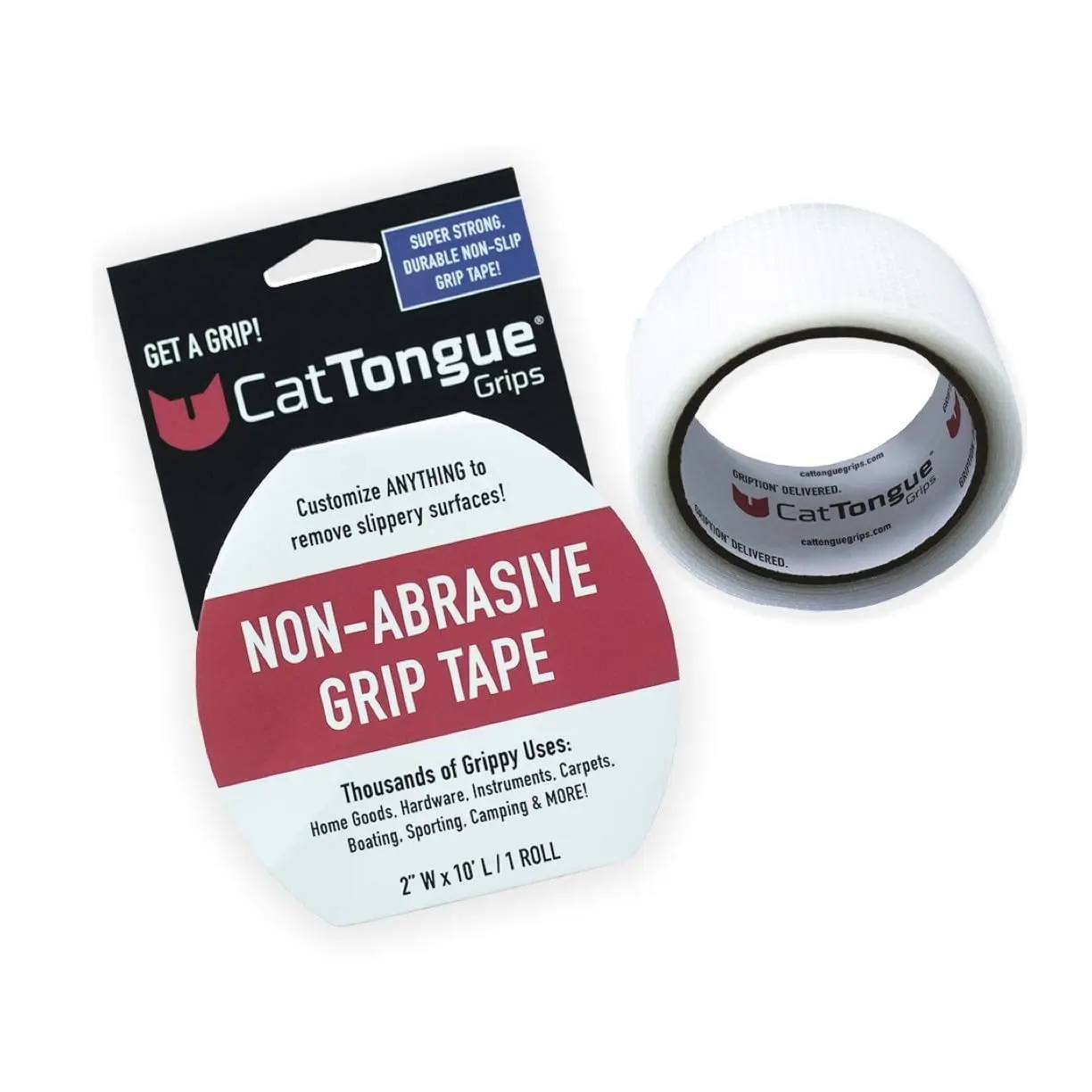 Cat-Tongue Grips 1025478 2 in. x 10 ft. Gription Clear Anti-Slip Tape