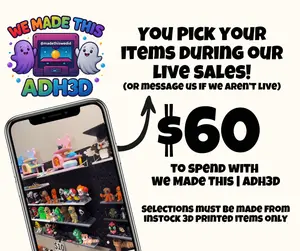 $60 We Made This ADHD Box of 3D Printed Items Customize During Live Sale Modern Selections Must Be Made From Instock Items Only