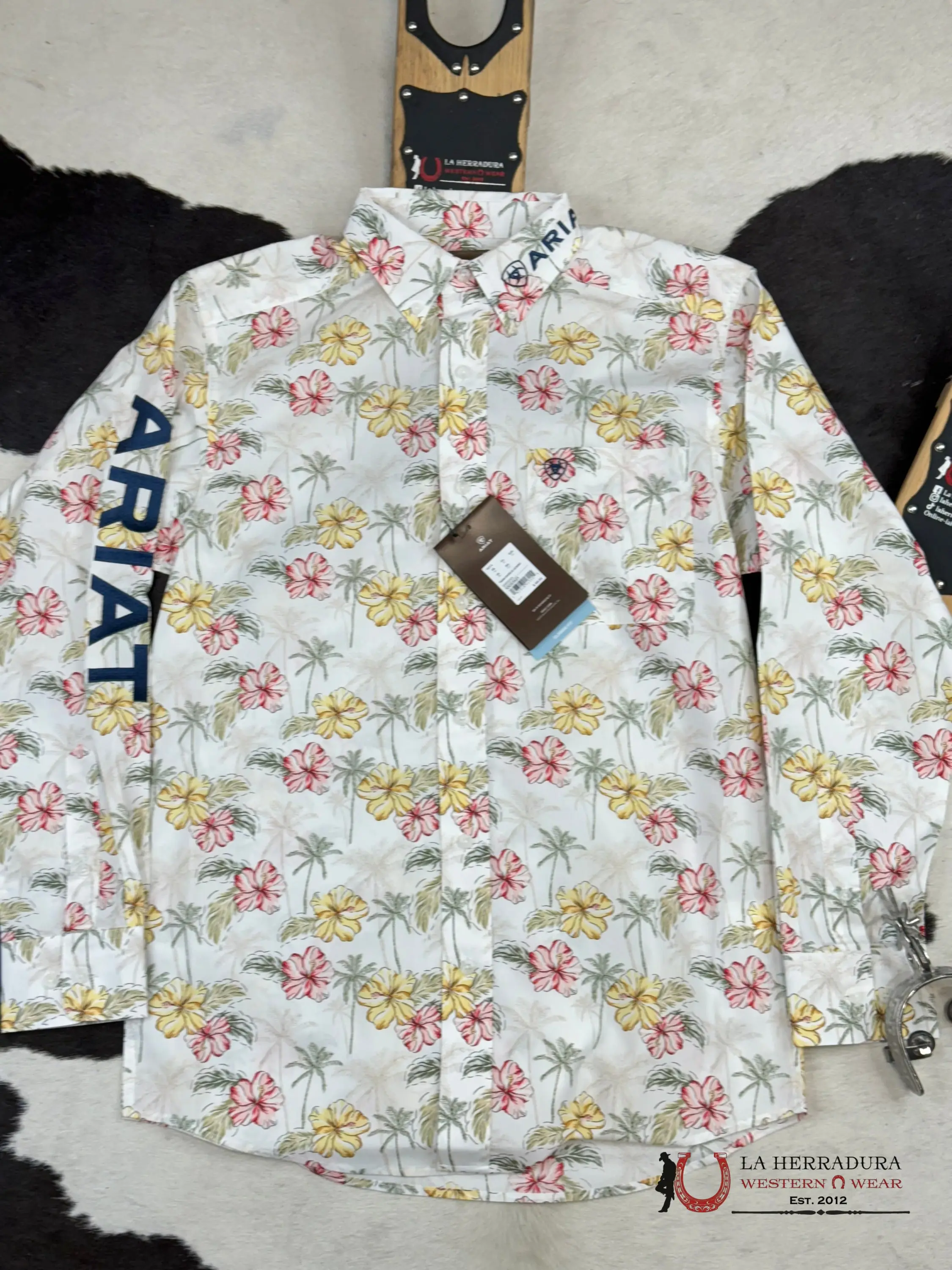 ARIAT TEAM CHARLIE GARDENIA LONG SLEEVE SHIRT CLASSIC FIT - 10051521