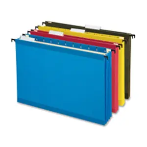 Esselte  Hanging Pockets, Lgl, 3.5 in. Cap, 4-PK, Assorted