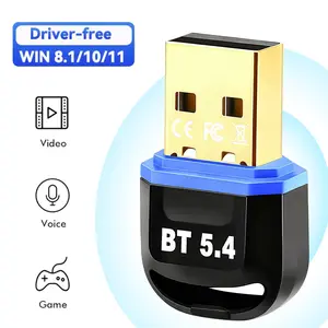 USB Bluetooth Adapter for PC, Mini 5.4 Bluetooth Receiver EDR & BLE, Bluetooth Dongle for Headphone/Keyboard/Mouse/Speakers, Compatible with Windows 11/10/8.1/7