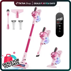 【 2026 newly upgraded】Trucozie T350 cordless vacuum features an 8-in-1 lightweight design with up to 45 minutes of runtime and 33Kpa of powerful suction. This rechargeable cordless vacuum is ideal for carpets, tiles, pet hair, and hardwood floors.