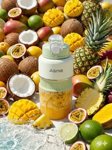 Portable Blender Personal Juicer for Shakes and Smoothies - 34 OZ Electric Protein Shaker Bottle with Insulated Sleeve, Travel Lid, USB-C Rechargeable - Mini Small Blender Cup for Kitchen, Office, Gym