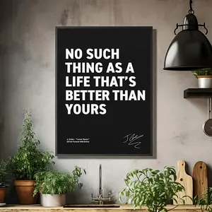 1-Piece Inspirational Canvas Wall Art, "Love Yourz" Lyrics Quote Poster, J. Cole – 2014 Forest Hills Drive, Art Quote Wall Decor for Home, Bedroom, Office, Cafe – Motivational Rap Lyrics Artwork Without Frame