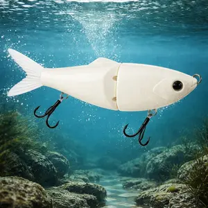 6.46 Inch Glass Texture Baitfish Glider Lure, 2.15 Oz Slow Sink Design, Realistic Swim Action, Targeting Bass, Muskie, Striped Bass, Fishing Lures