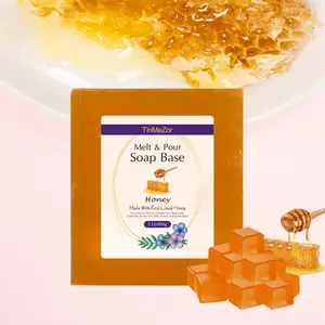 TinMeZor Honey Melt and Pour Soap Base 2 LB Natural Soap Making Supplies for DIY Moisturizing Face Body Cleanser Ideal for Soap Makers