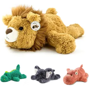 16" 2 Pounds Yellow Lion Weighted Stuffed Animals Sensory Comfort Plush Throw Pillow Toy Kawaii Plushies Hugging Toy Gifts for Kids & Adults