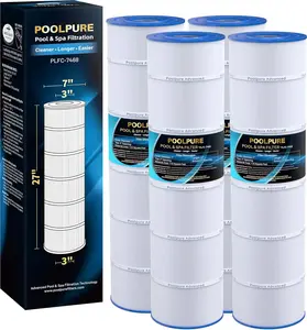 POOLPURE C-7468 Filter Replaces Jandy CL 460, CV460, PJAN115, Ultral-A9, Unicel C-7468, Filbur FC-0810, Excel Filters XLS-705, FC-6410, Aladdin 21501, Baleen AK-60432, 4X115 sq.ft Cartridge 4 Pack