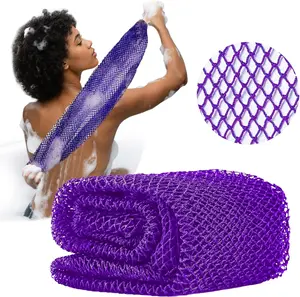 African Net Sponge Authentic, Exfoliating Bath Sponge, Body Scrubber Shower Loofah for Daily Use, Travel Portable Bath Essentials