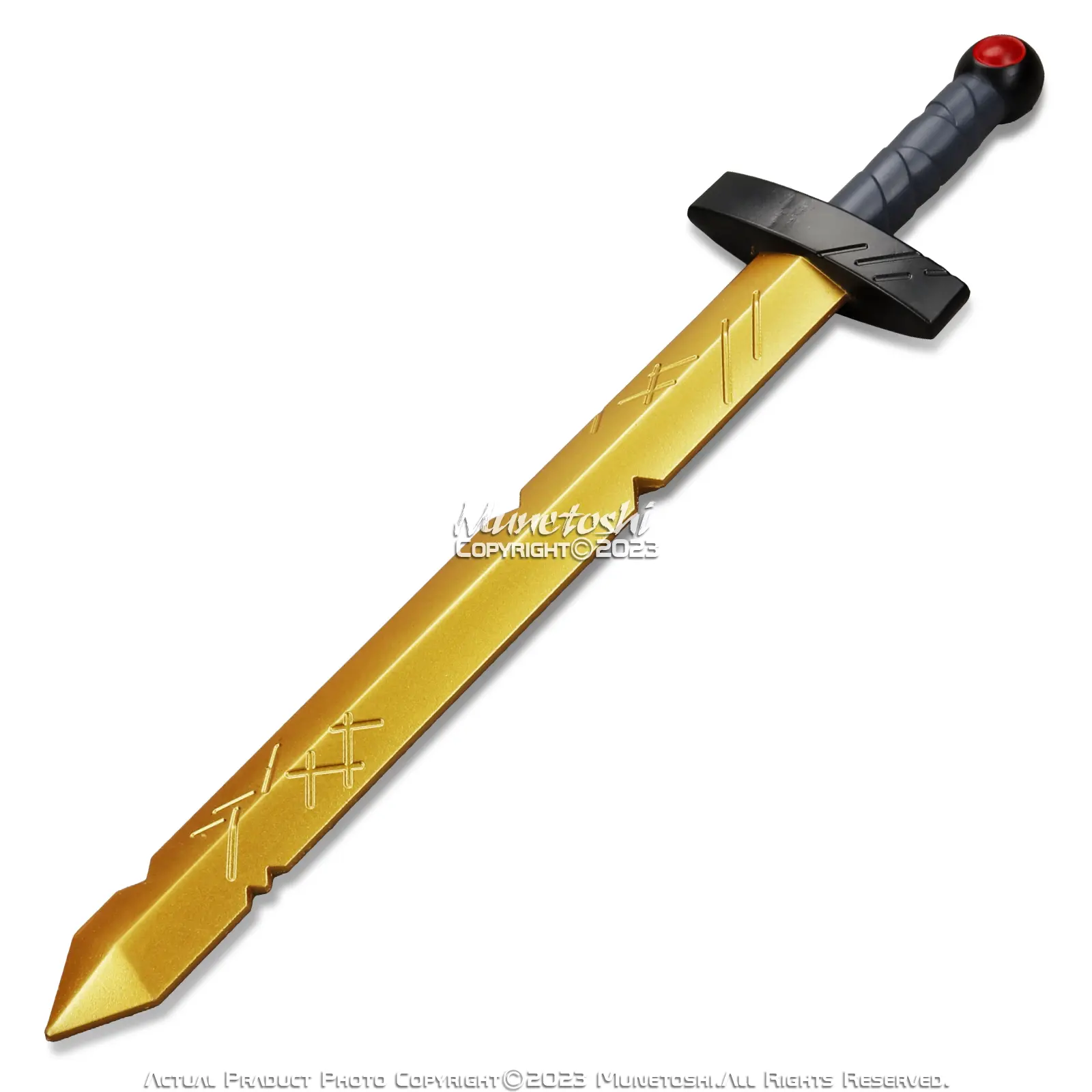 Munetoshi 24” Foam Scarlet Golden Battle Sword Finn Adventure Fantasy Cosplay Costume Prop Menswear Clothing
